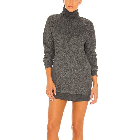 Lovers and Friends Turtleneck Sweatshirt Dress Charcoal Size Small Revolve - Picture 1 of 3